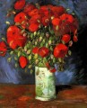 Vase aux coquelicots rouges Vincent van Gogh Fleurs impressionnistes